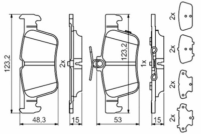 BOSCH КОЛОДКИ ТОРМОЗНЫЕ ЗАД FORD FOCUS IV GALAXY III KUGA II KUGA III