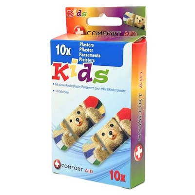 PLASTRY Z OPATRUNKIEM MIŚ 10SZT. OPATRUNKI DOMOWA APTECZKA PIELĘGNACJA