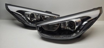 Hyundai ix35 рестайлінг  лінза звичайна з led фара лівий правий фара фото №1