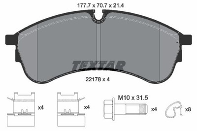 TEXTAR 2217801 TRINKELĖS STABDŽIŲ 