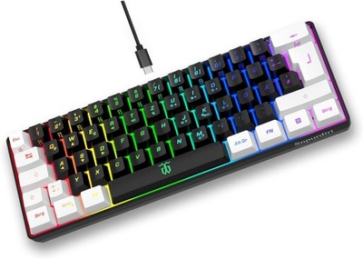 Snpurdiri Przewodowa klawiatura gamingowa 60% RGB DE QWERTZ