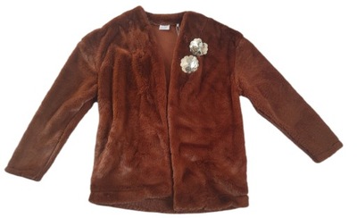 Moda Płaszcze Płaszcze ze sztucznym futrem Rich & Royal P\u0142aszcz ze sztucznym futrem Na ca\u0142ej powierzchni Elegancki 