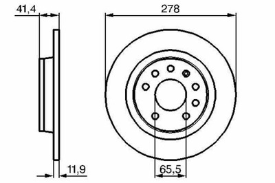 DISCO HAM. PARTE TRASERA OPEL VECTRA C SIGNUM SAAB 9-3 02-  