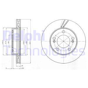 DISC BRAKE FRONT SSANGYONG ACTYON, KYRON, REXT  