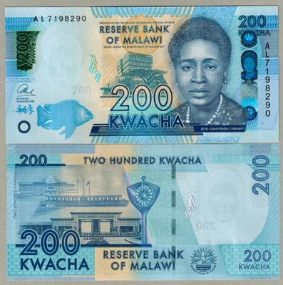 Malawi 200 Kwacha 2016 P-60c UNC