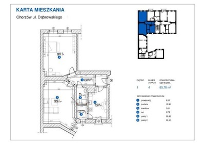 Mieszkanie, Chorzów, Centrum, 86 m²