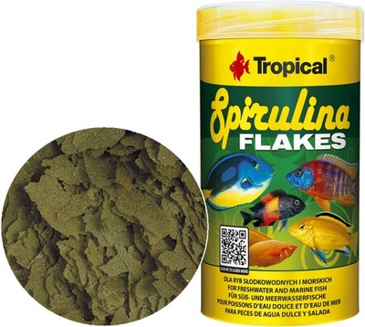 TROPICAL Spirulina Flakes 200g Pokarm Roślinny