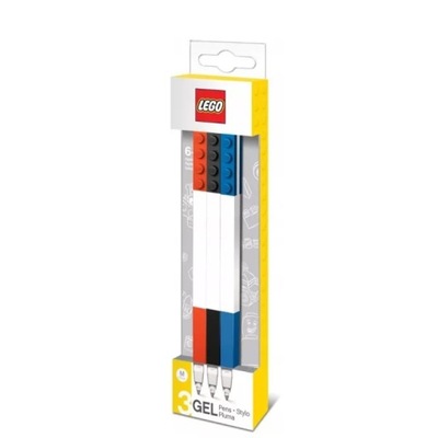 Piórnik LEGO z kolorowymi płytkami i minifigurką
