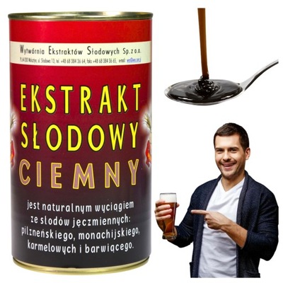 EKSTRAKT SŁODOWY PŁYNNY CIEMNY 1,7 KG WES 23L EKSTRAKT JĘCZMNIENNY DO PIWA