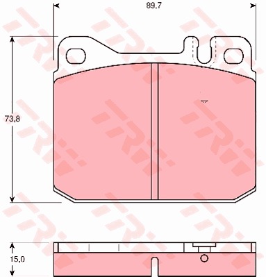 Тормозные колодки тормозной. mercedes w123 -79 фото №1