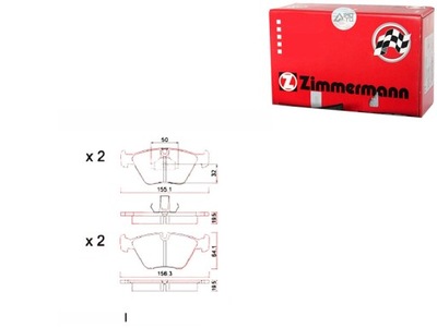 ZAPATAS DE FRENADO BMW 3 E46 00- M3 ZIMMERMANN  