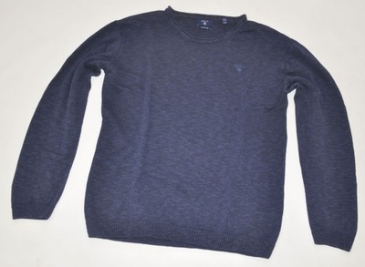 Gant bluzka sweter granatowy bawełna len 2XL