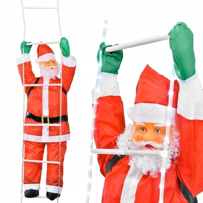 Mikołaj na Drabinie Świecącej LED 240 cm Święta