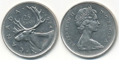 Kanada 25 Cents - 1974r ... Monety