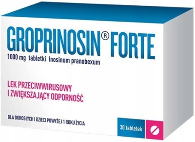 Groprinosin Forte Lek przeciwwirusowy 30 tabletek