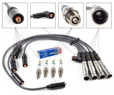ПРОВОДА + СВЕЧИ NGK AUDI A4 B5 1.6 94-01