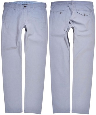 LEE spodnie tapered blue CHINO SLIM W33 L34