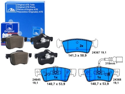 Ate тормозные колодки тормозные vw multivan v transporter v 1 фото №1