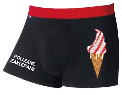 Śmieszne bokserki POLIZANE, walentynki, L