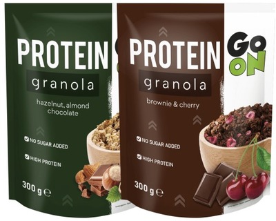 Granola Proteinowa Czekolada i Orzechy + Brownie Wiśnie Lio Sante Go On