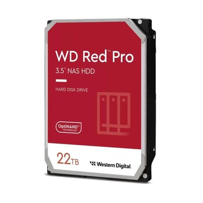 WD Red Pro NAS 22TB SATA 6Gb/s HDD 3.5inch internal 7200Rpm 512MB Cache 24x