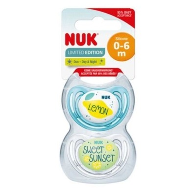 NUK Smoczek uspok silik Duo-Day&Night 2 szt. 0