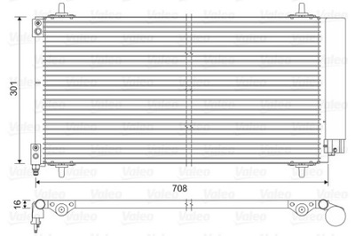 CONDENSADOR DE ACONDICIONADOR CITROEN C5 04- VAL817740  