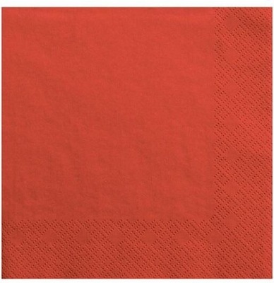 Serwetki trójwarstwowe czerwony 33x33cm