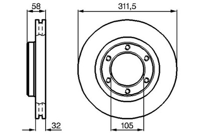 BOSCH 0 986 478 580 DISKU STABDŽIŲ 