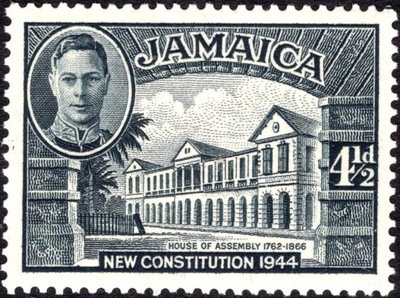 kol.bryt.Jamaica KGVI 4,5 d.czysty *