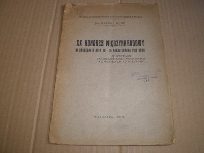 Zw. Przedsiębiorstw Komunikacyjnych Kongres 1927