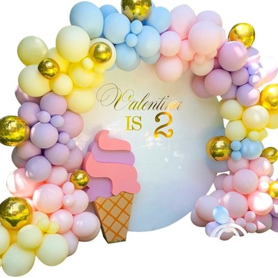 Girlanda Balonowa Różowa 133szt. na urodziny chrzest wesele Balony