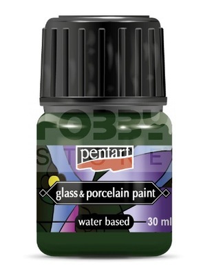 FARBA ZIELONA DO PORCELANY SZKŁA 30ml PENTART