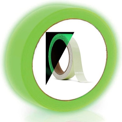 TAŚMA FLUORESCENCYJNA ŚWIECĄCA W CIEMNOŚCI 5m ODBLASKOWA SAMOPRZYLEPNA