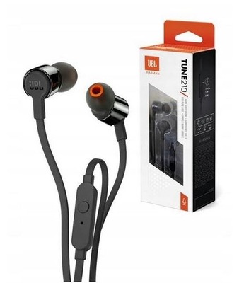 Słuchawki Dokanałowe Przewodowe JBL Tune 210 Czarne Black