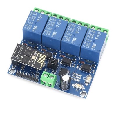 Moduł Przekaźnika Sterownie 4-kanałowym WIFI ESP8266 ESP-01 5V