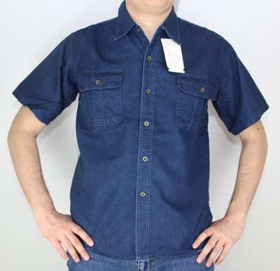 Koszula Męska Jeansowa Dżinsowa wygodna XL