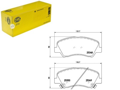 КОМПЛЕКТ - КОМПЛЕКТ КОЛОДОК ШАЛЬМІВНИХ HELLA 58101C8