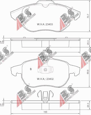 ZAPATAS DE FRENADO PARTE DELANTERA OPEL ASTRA H 2005-  