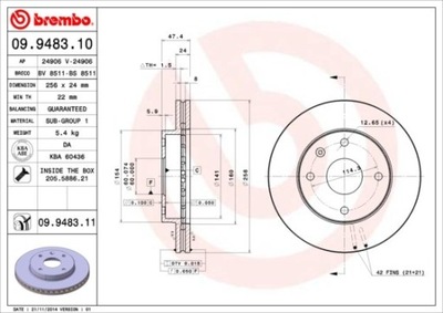 ДИСК ТОРМОЗНОЙ DAEWOO REZZO 00- ПЕРЕД