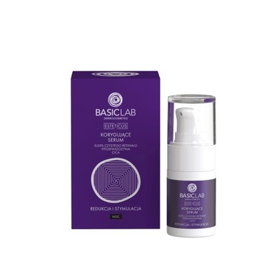 BasicLab Korygujące serum 0,05% czystego retinalu, fitosfingozyna CICA 15ml