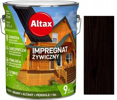 ALTAX IMPREGNAT ŻYWICZNY DO DREWNA HEBAN 4.5L