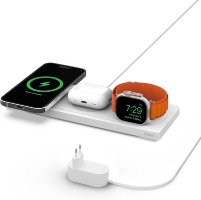 3w1 Belkin bezprzewodowa ładowarka MagSafe 15W iPhone AirPods Apple Watch