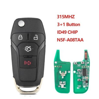 OKEY ZDALNY LLAVE ID49 CHIP 315/433 MHZ PARA FORD F150 RANGER S-MAX~10539  