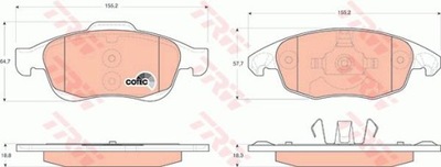 ZAPATAS DE FRENADO PARTE DELANTERA CITROEN BERLINGO 08/C4/DS4/DS5 07-  