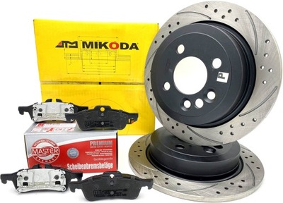 Гальмівні диски гальмівні колодки задня do mini cooper r50 r52 r53 перфоровані tunigowe фото №1