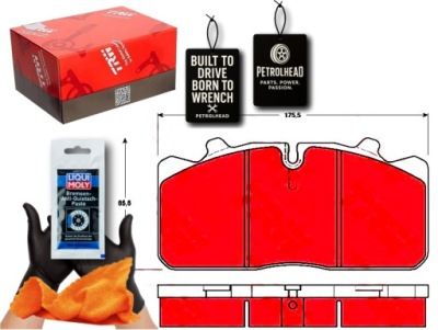 Гальмівні колодки гальмівні iveco перед задня eurocargo 00- trw #petrolhead pro+ kit3 фото №1