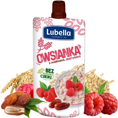 Lubella Mus Owsianka z Malinami Daktylami 100g
