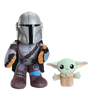 Pluszaki z funkcją Star Wars Klan dwóch Grogu i Mandalorianin Mattel HNT52