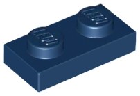 LEGO 3023 Plate 1 x 2 dark blue 10sztuk